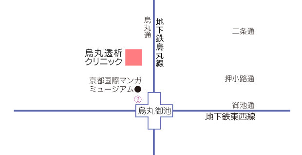 特定医療法人桃仁会　烏丸透析クリニック MAP
