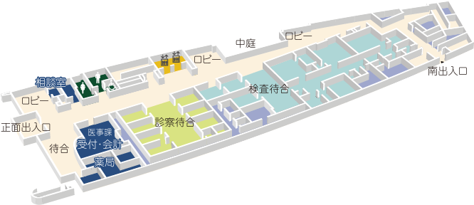 桃仁会病院 1階フロア