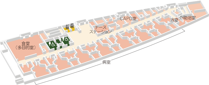 桃仁会病院 2階フロア