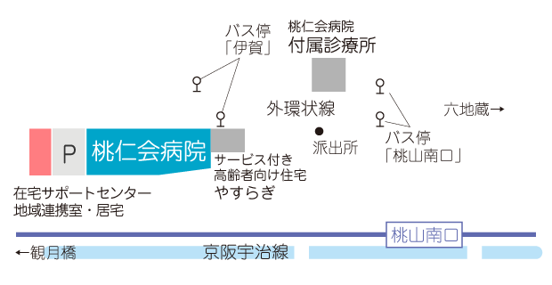 特定医療法人桃仁会　居宅介護支援事業所 MAP